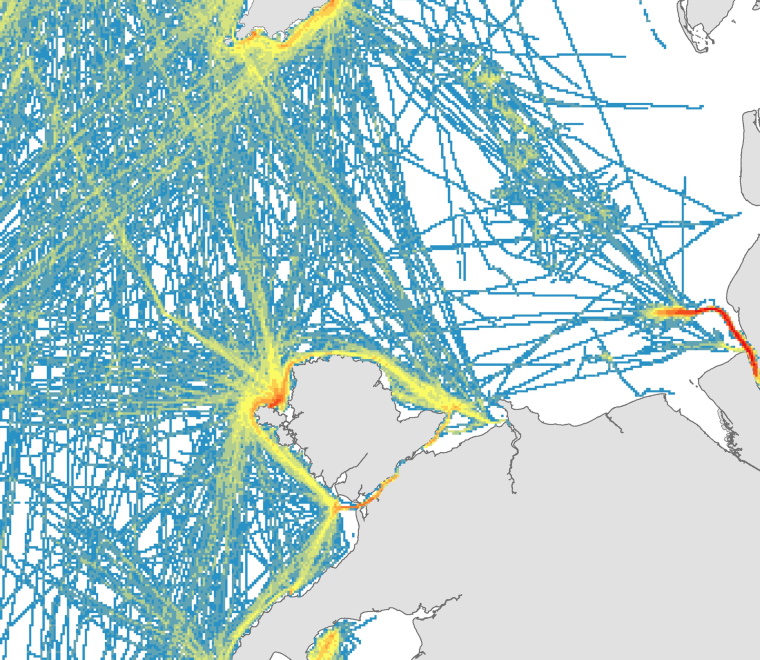 Developing intensity data layers for the RYA Coastal Atlas